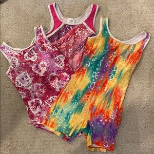 3 size large 10/12 gymnastics leotards